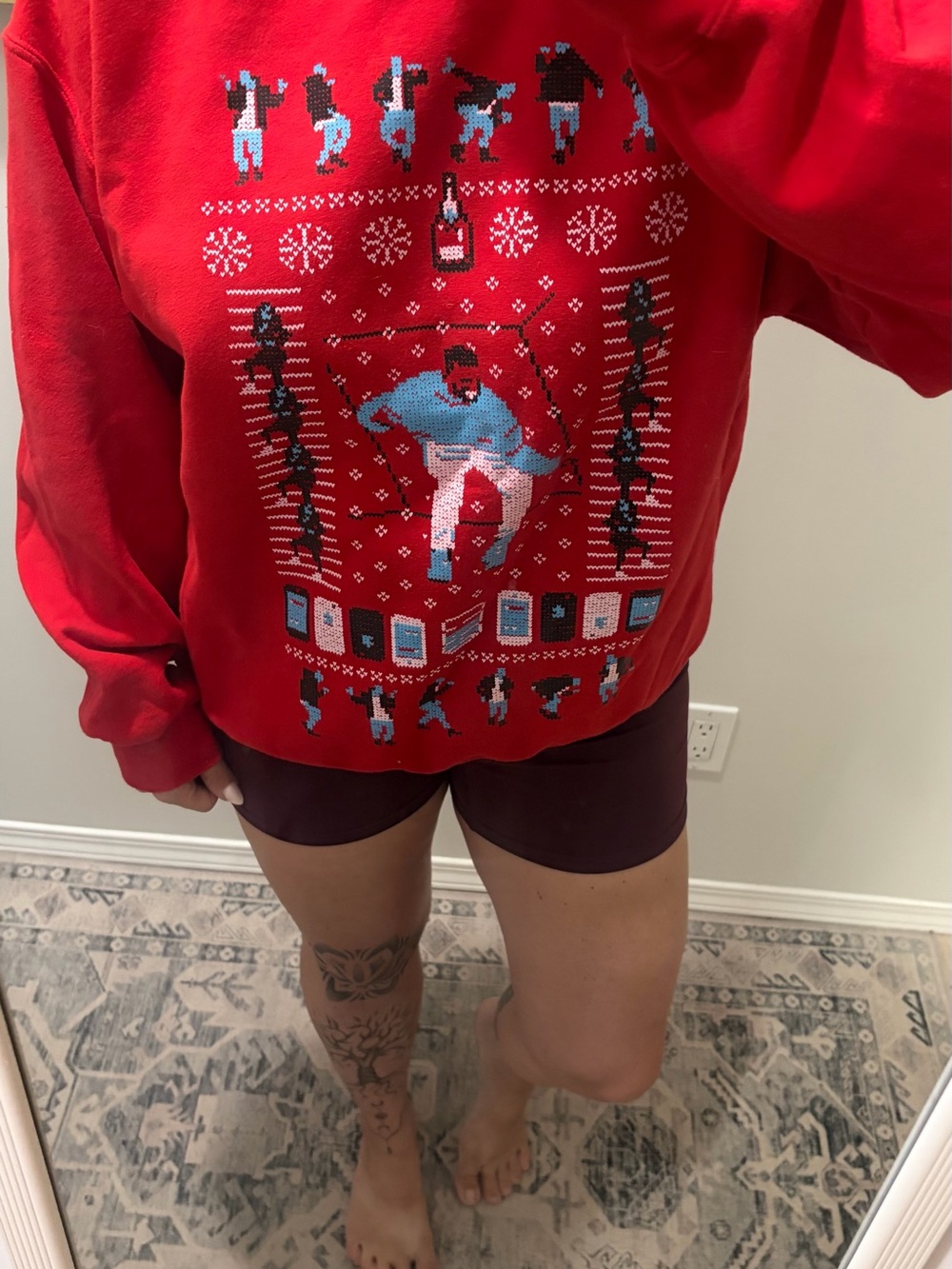 Hot Line Bling Holiday Sweatshirt with Drake Festive Graphic